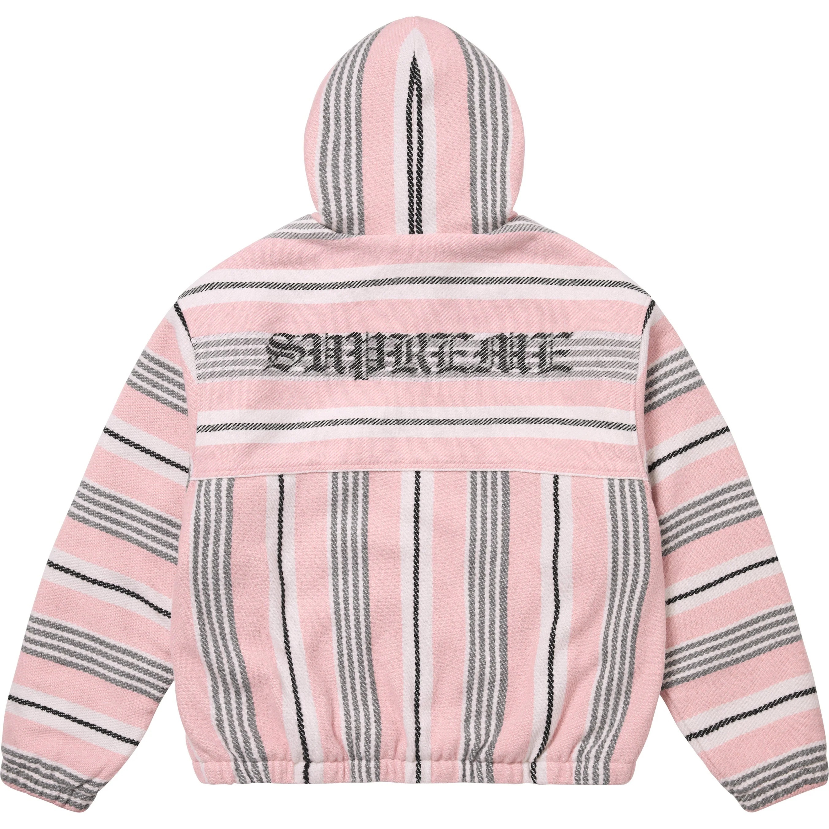 Woven Stripe Hooded Jacket view 2